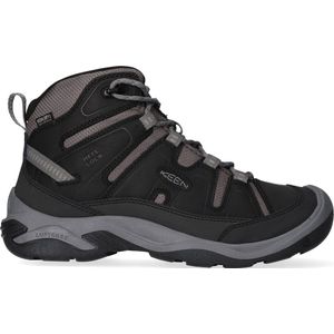 Keen Circadia Mid Heren Wandelschoenen Black/Steel Grey | Zwart | Leer | Maat 48 | K1026768