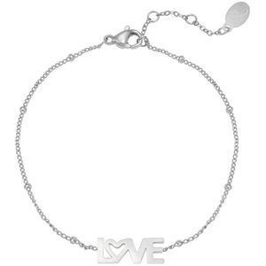 Armband Dotted LOVE - Zilver | Cadeau voor haar | Tieners | Moederdag