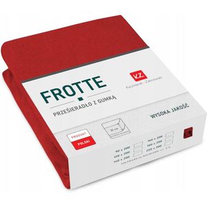 Fijne Frotte Hoeslaken met Elastiek 140x200cm - Premium Kwaliteit Rood