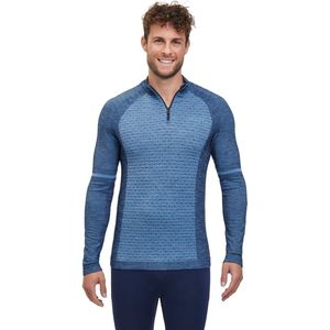 FALKE Skiing Thermallayer Seamless verwarmend wol functioneel materiaal cardigan heren blauw - maat M
