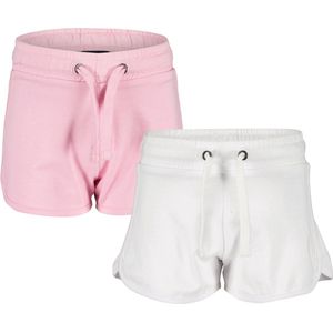 Blue Seven Meisjes Shorts Duo pack Roze/Wit maat 92