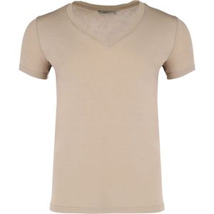 Slim V-neck T-shirt Mannen - Nude - Maat M
