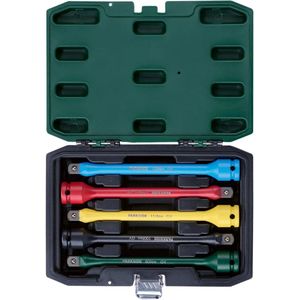 PARKSIDE® Torsieverlengset - 5 delig Vierkante aandrijving: 1/2"" - Voor het gericht voorspannen - Met automatische aanhaalstop - In praktische opbergdoos - Voor het gericht voorspannen van wielbouten en moeren met slagmoersleutels