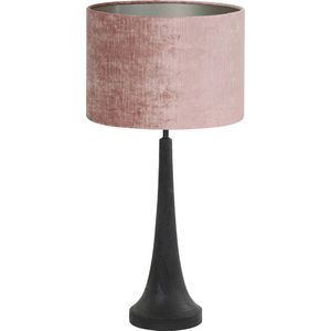 Light and Living tafellamp - roze - hout - SS106214