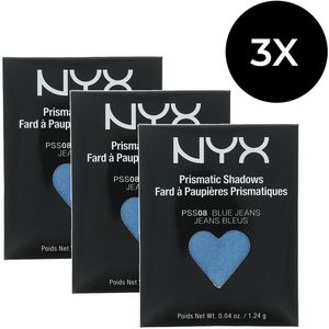 NYX Hot Singles Refill Set C Oogschaduw - PSS08 Bluejeans (set van 3)