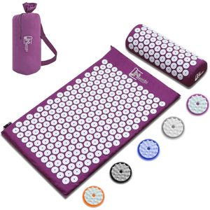 Acupressuurmat met Kussen voor Pijnverlichting en Ontspanning – Perfect voor Nek, Rug en Voeten