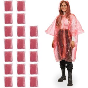 Regenponcho Set van 20 - Keuze uit Kleuren - PE - Voor Onverwachte Regenbuien