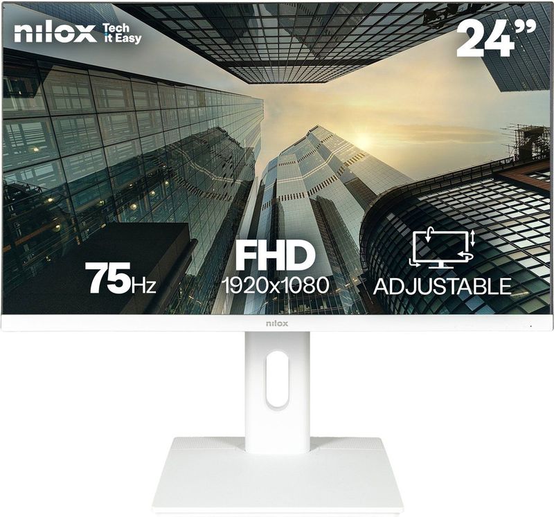 Nilox NXM24REGWEB01W computer monitor 60,5 cm (23.8") 1920 x 1080 Pixels Full HD LED Wit