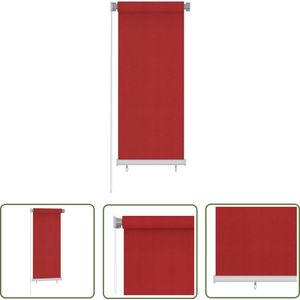 The Living Store Buitenzonwering - 60x140 cm - Rood - HDPE - UV-bescherming