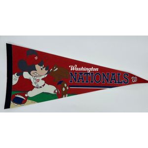 USArticlesEU - Washington Nationals - Mickey Mouse - 2 - MLB - Vaantje - Baseball - Honkbal - Sportvaantje - Pennant - Wimpel - Vlag - 31 x 72 cm