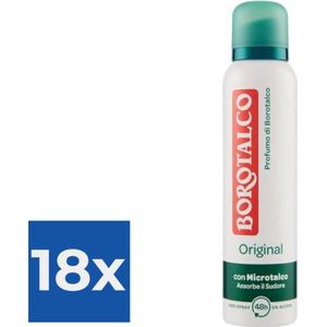 Borotalco Deospray Original 150 ml - Voordeelverpakking 18 stuks
