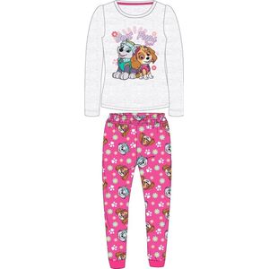 Paw Patrol Skye & Everest best pups ever pyjama katoen grijs/roze maat 98