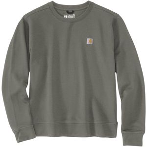 Carhartt - Women French Terry Crewneck - Trui - Dusty Olive - Katoen en TENCEL Lyocell