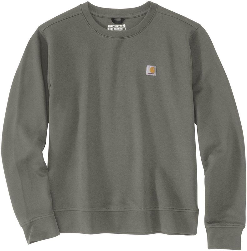 Carhartt - Women French Terry Crewneck - Trui - Dusty Olive - Katoen en TENCEL Lyocell
