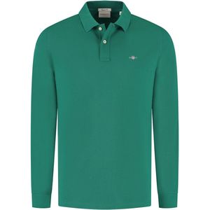 Gant Shield Piqué Rugger Longsleeve Polo Heren - Maat M