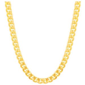 Silventi 760100019 Ketting Dames Goudkleurig - Doublé - Gourmet - 50cm - 8mm - Goudkleurig