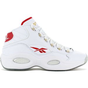 Reebok Question Mid - Heren Basketbalschoenen Schoenen Leer Wit GX0230 - Maat EU 40 UK 6.5