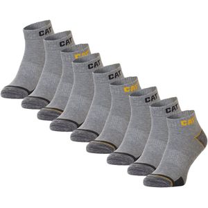 CAT Enkelsokken Heren Work Sneakers 9-paar Korte Werksokken Grijs - Maat 39-42