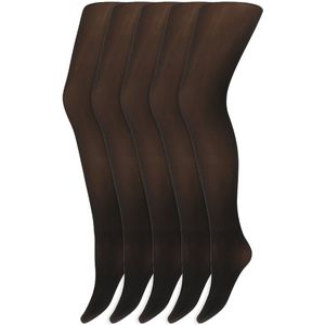 Panty met fleece voering | 200 denier | Merk: Marianne | Maat: S t/m XXL | Kleur: Zwart | 5 Paar