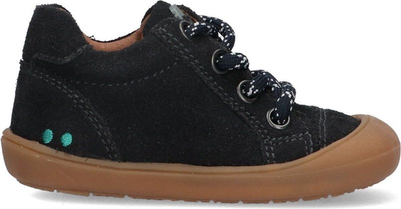 BunniesJR 224550-420 Jongens Babyschoentjes - Blauw - Suède - Veters