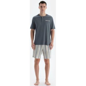 Dagi Pyjamaset met Korte Mouwen, Ronde Hals en Shorts met Normale Taille