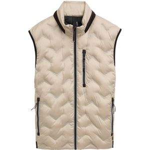 TOM TAILOR - Bodywarmer - Lichtbruin / Zwart