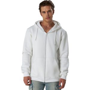Smith & Solo hoodie heren met rits - vest met capuchon - sweatvest - Wit S