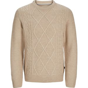 Jack & Jones Trui Jprbludiogo Cable Knit Ln 12259700 Pure Cashmere/melange Ca Mannen Maat - M