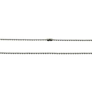 Dunne bolletjes ketting zilverkleurig staal 60cm 1.5mm