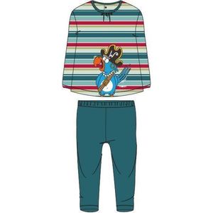 Woody - meisjespyjama - papegaai gestreept - 181-3-BSL-S/974 - Maat 56