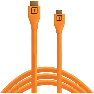 TetherPro HDMI Mini to HDMI 2.0, 15' (4.6m) - Orange