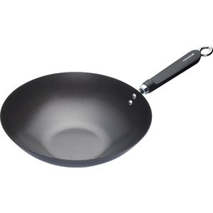 Oriental Wokpan, 30 CM, Carbonstaal, Non-Stick - KitchenCraft | World of Flavours