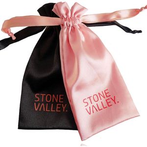 Brillenhoes Satijn Stone Valley - Zwart & Roze