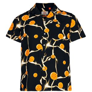 OppoSuits Dragon Ball™ Hawaii Shirt - Officieel Dragon Ball™ Shirt - Heren Overhemd Korte Mouwen - Carnavalskleding - Zwart - XXXL