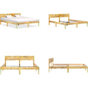 vidaXL Bedframe massief gerecycled hout 180x200 cm - Bedframe - Bedframe - Bed Frame - Bed Frames