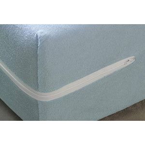 Matrasbeschermer, elastisch, badstof, 100% katoen, blauw, 160 x 190/200 cm | Matrasbeschermers | Matrasbeschermers | Integrale matrashoes - verkrijgbaar in verschillende maten