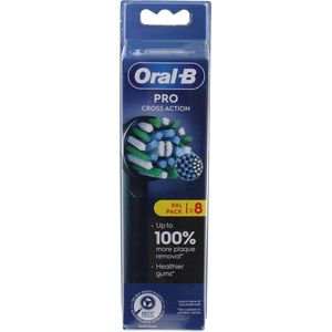 6x Oral-B Opzetborstels Pro Cross Action Zwart 8 stuks