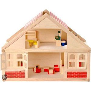 Beeboo Houten Poppenhuis met Toebehoren