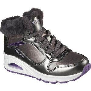 Skechers Uno - Cozy On Air Meisjes Sneakers - Gunmetal - Maat 33