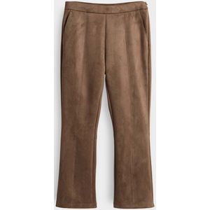 OPUS Elvina cozy dames broek bruin (Maat: 34) - Effen