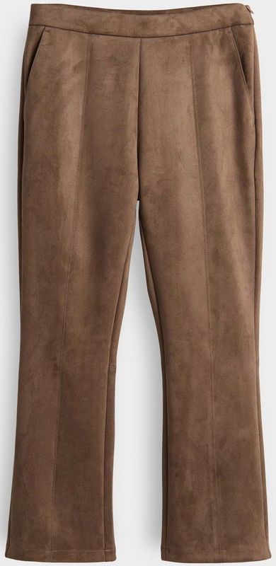 OPUS Elvina cozy dames broek bruin (Maat: 34) - Effen