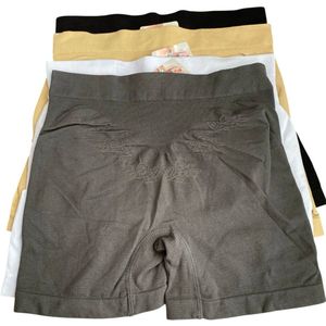 Dames Boxershort Licht corrigerend -1783 - Polyamide- Hoge Taille 4-pack M/L zwart/beige/wit/grijs