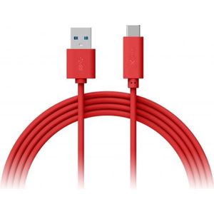 XLayer USB naar USB-C kabel - Oplaadkabel 3A voor USB-C apparaten - USB 3.0 5 Gb/s - 1 meter - rood