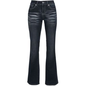 Black Premium by EMP Donkerblauwe jeans met wassing en flare - Dames - W27L30