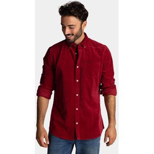 NZA - Rood - Overhemd - Corduroy - Regular Fit