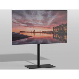 TV vloerstatief SQUARE 80 Design Tv standaard Trendy Zwart Staal 32-65” - VESA 400x400