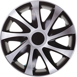 Wieldoppen set van 4 - 14 inch - zwart en zilver - Premium kwaliteit