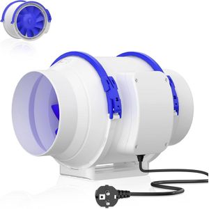 125 mm buisventilator voor rookafzuiging - stil met EU-stekker
