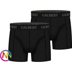 GAUBERT 2 Premium Heren Bamboe Boxershort ZWART-XL