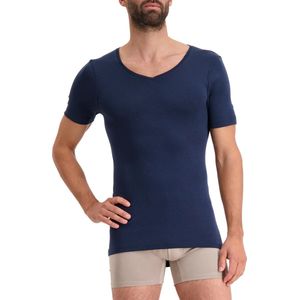 Noshirt merino Wool - Ondershirt - Reguliere V-Hals - Blauw - S